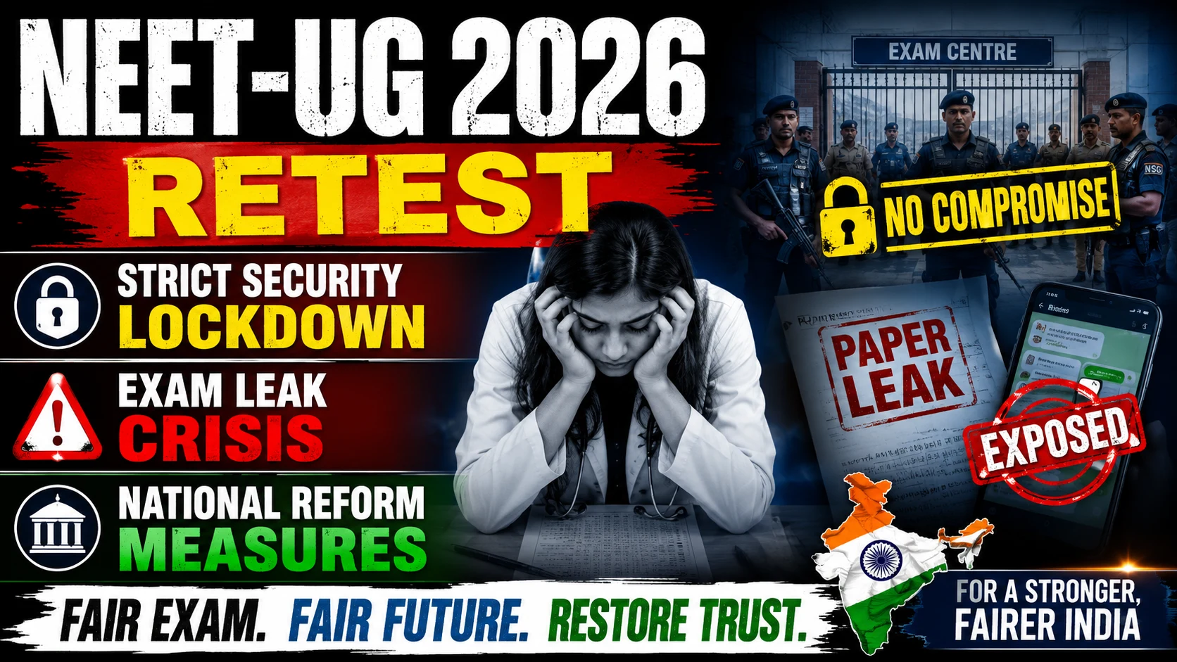 NEET-UG 2026 Retest: Strict Security Lockdown, Exam Leak Crisis, and National Reform Measures